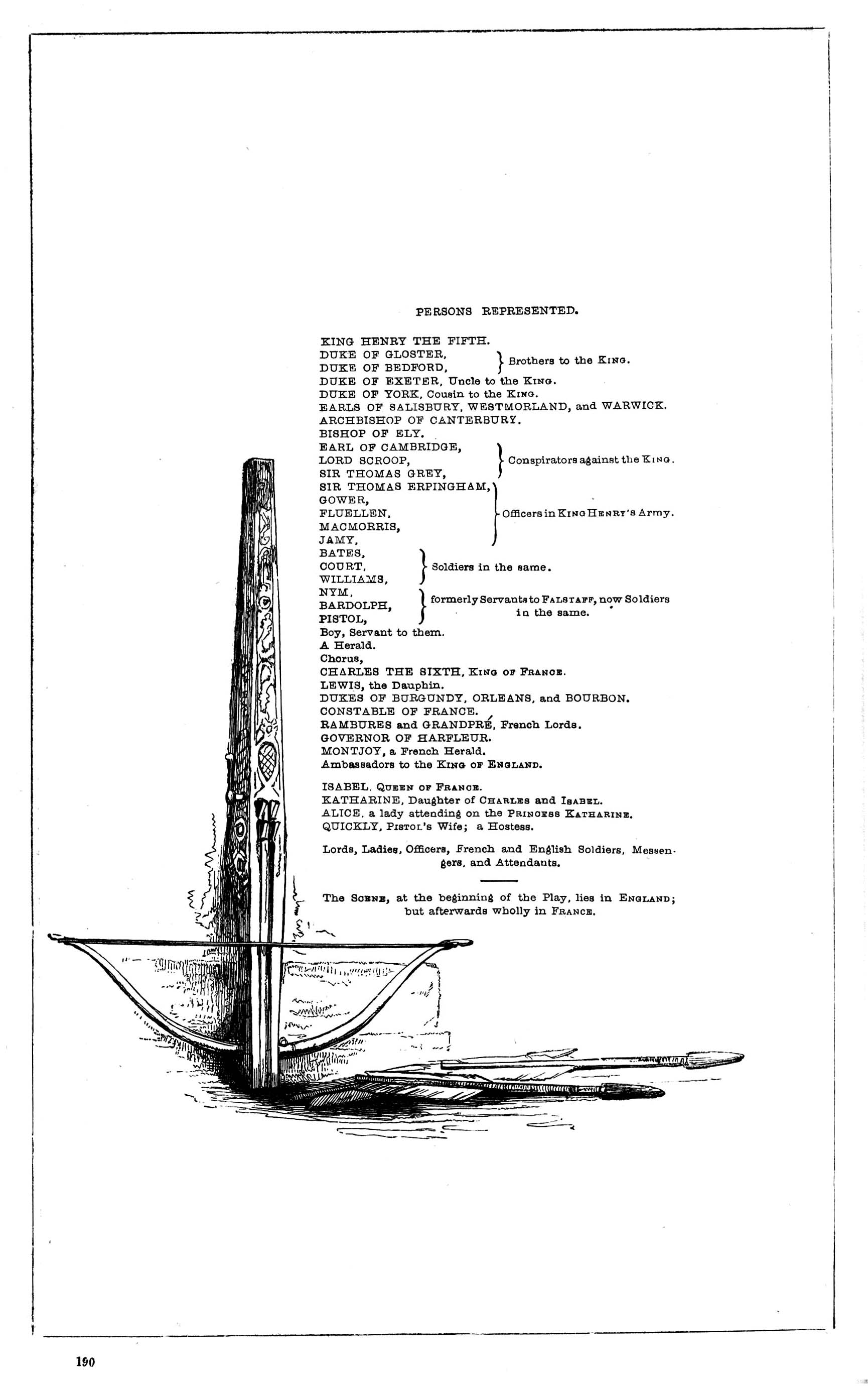 Kenny Meadows, King Henry V, Illustration 4 Victorian Illustrated